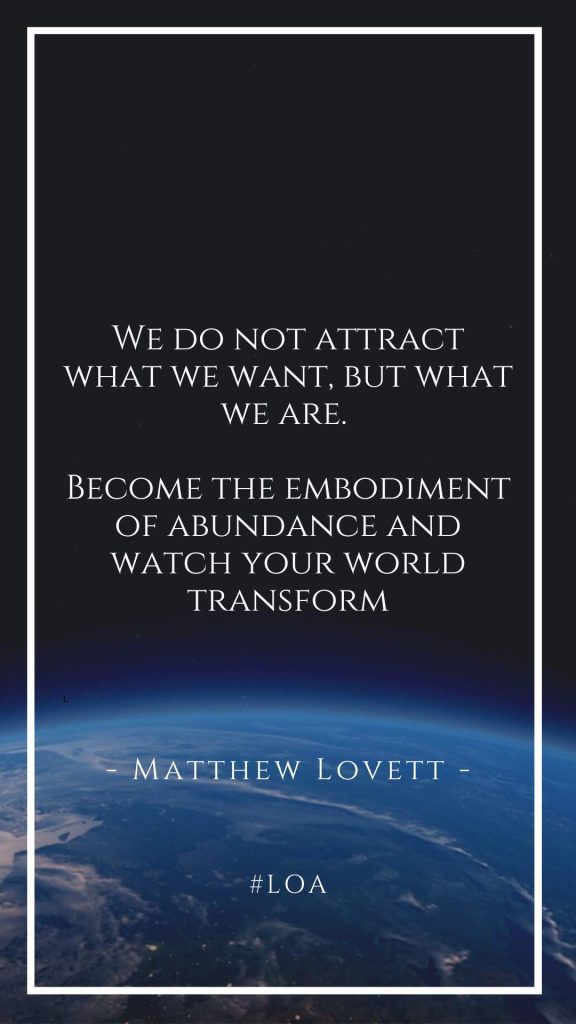 we attract what we are